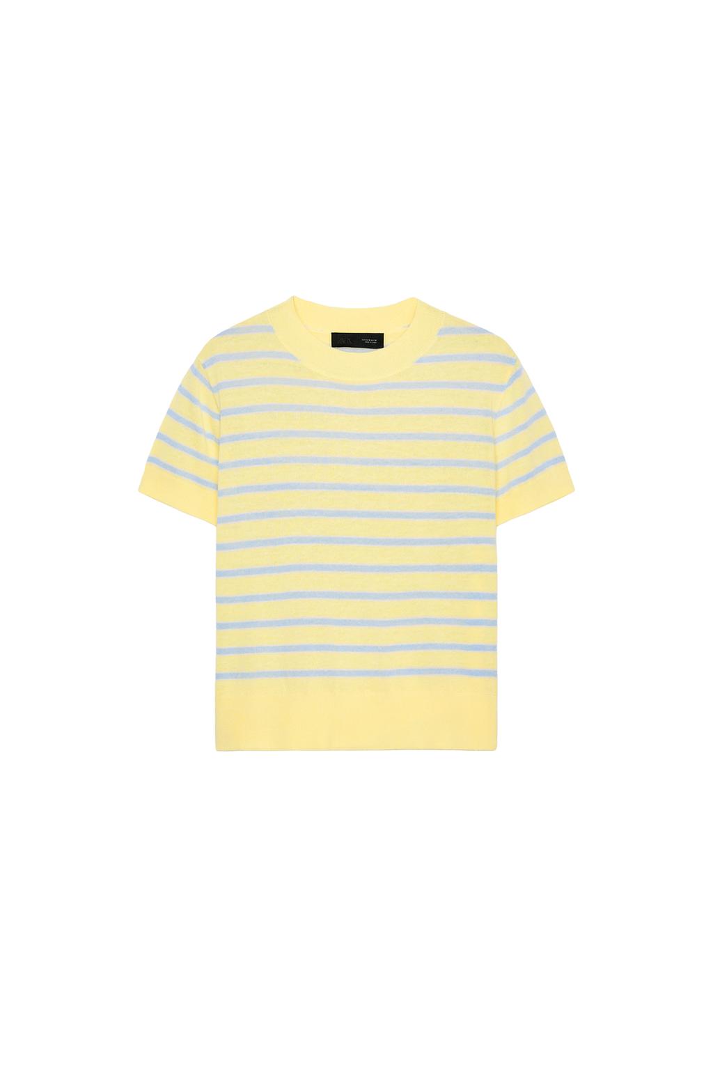 STRIPED SHORT SLEEVE KNIT SWEATER - image 3
