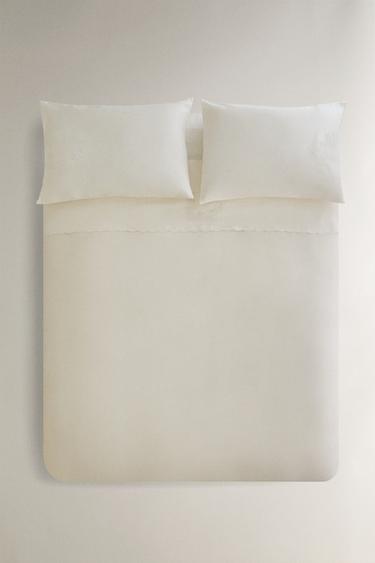 BETTBEZUG AUS LEINEN Washed-Look - Cremefarben von Zara