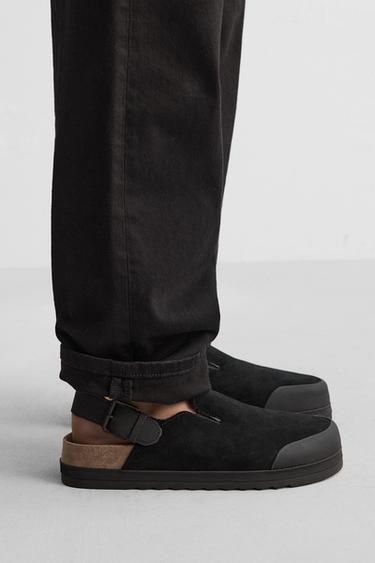LEATHER CLOGS - Black by Zara - Image 0