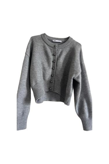 KNIT GREY CARDIGAN