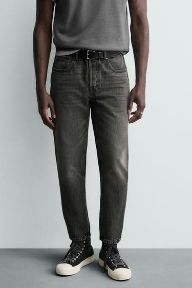 SLIM CROPPED FIT JEANS - Grey by Zara