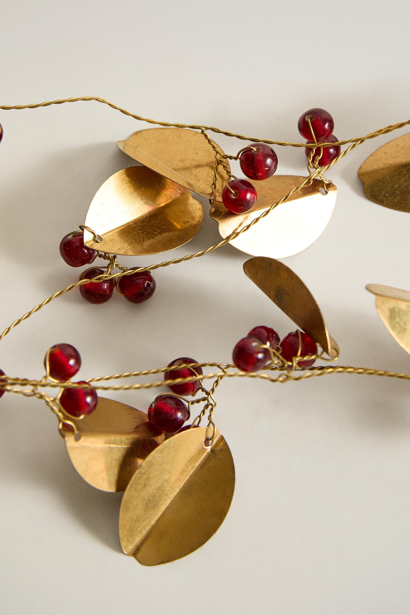 Ёлочные украшения Zara Christmas Leaf Garland, цвет: Золотой — фото 2