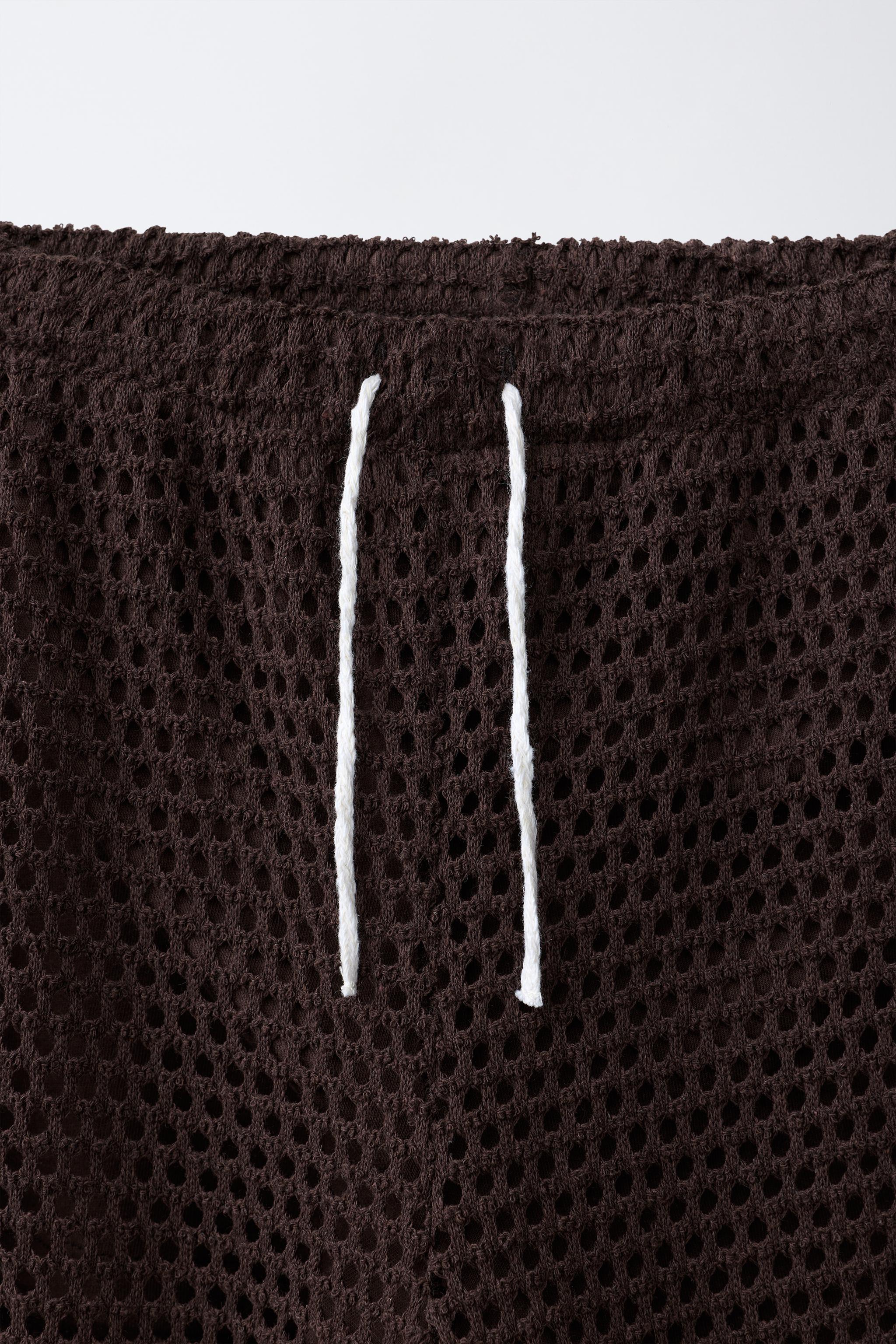 WIDE LEG CROCHET FLOWER PANTS