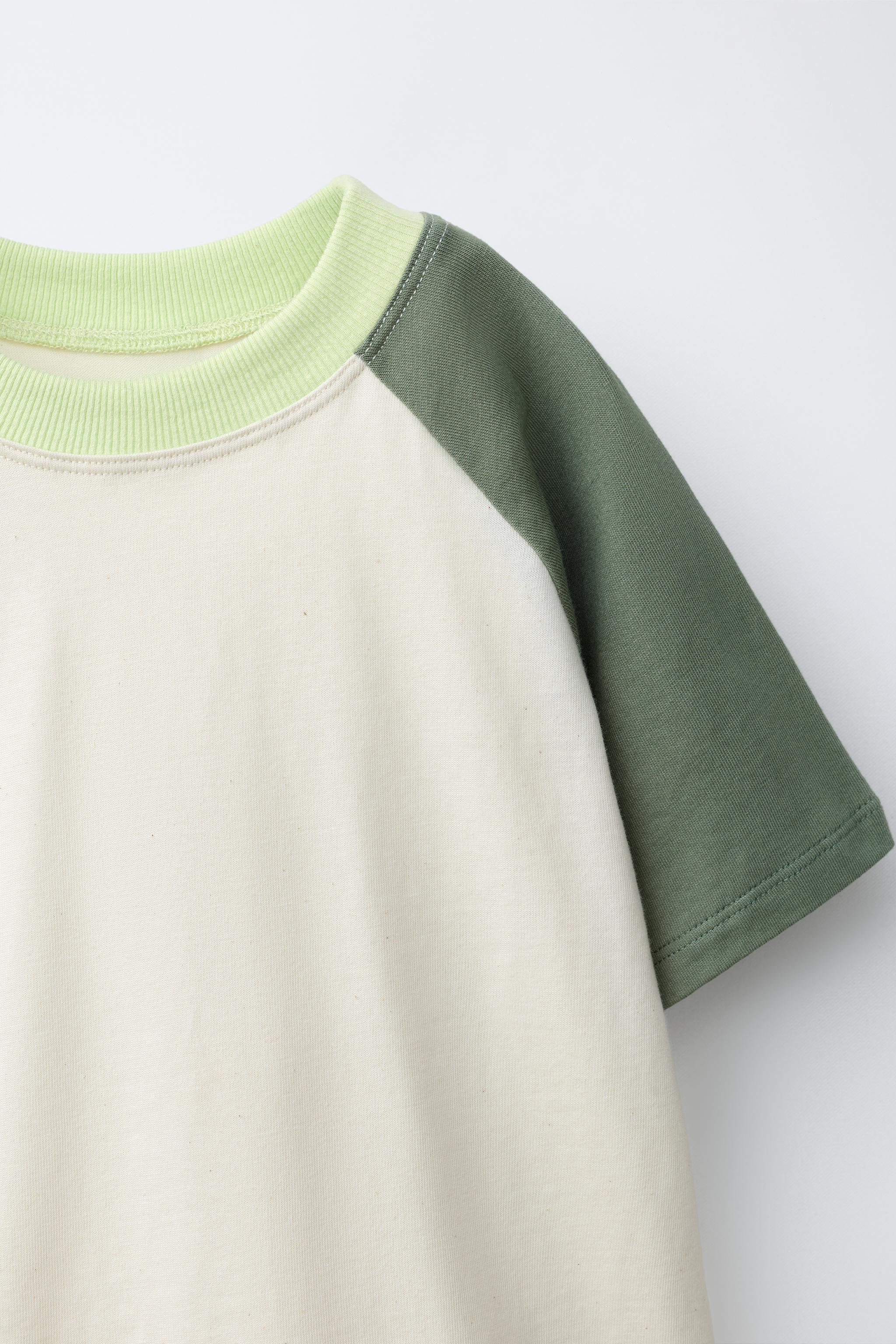 Детские шорты Zara COLORBLOCK T-SHIRT AND WAVE BERMUDA SET — фото 4