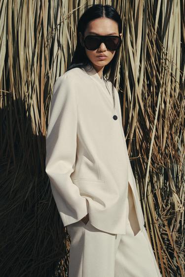 ZW COLLECTION CROPPED TROUSERS WITH SEAMS - Light beige by Zara - Image 8