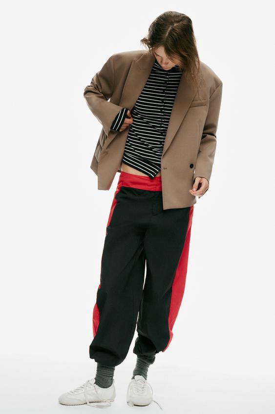 VESTE COURTE OVERSIZE SURPIQÛRES - brun de Zara - Image 5
