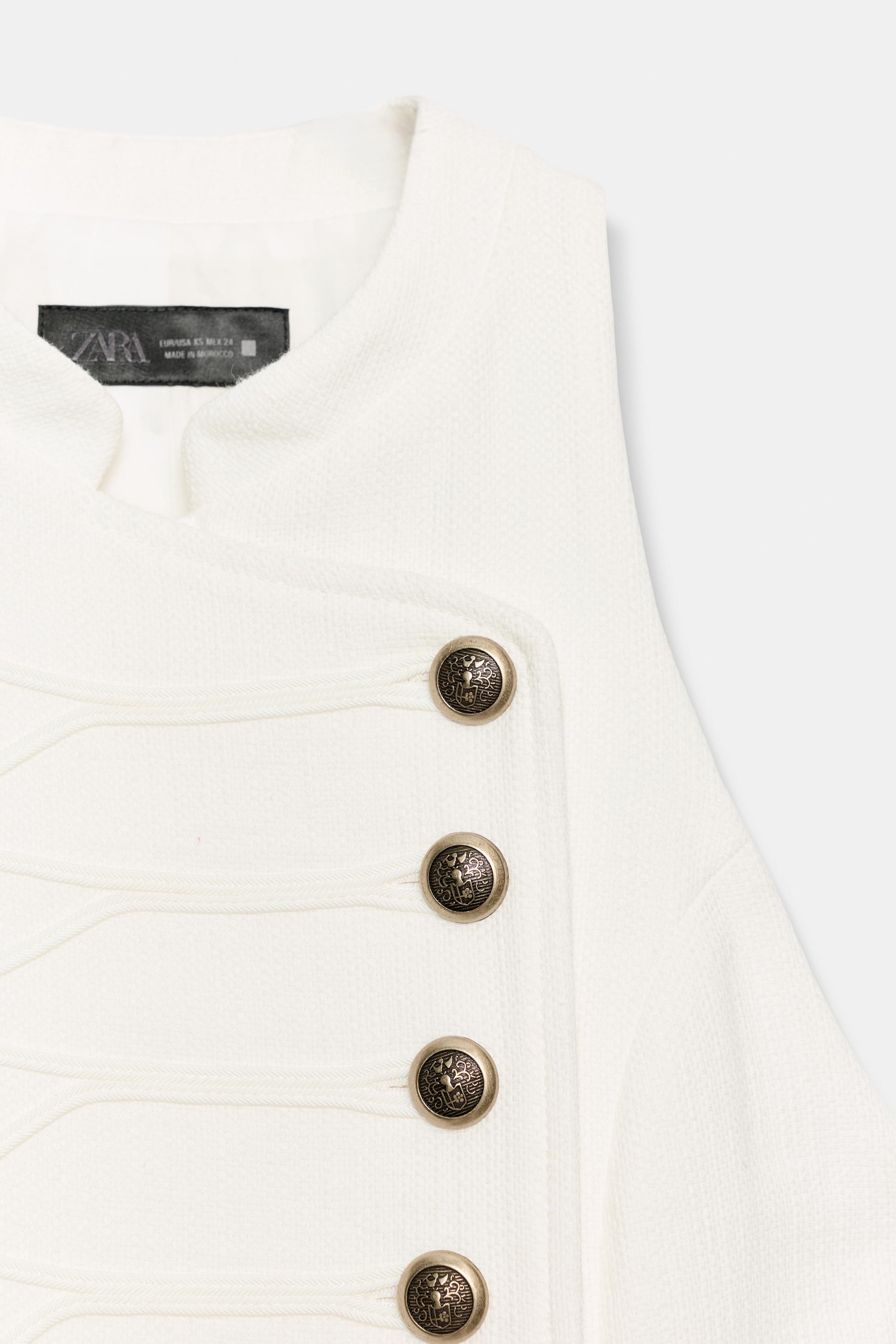 Zara Süslü Düğmeli Mini Elbise görsel 7
