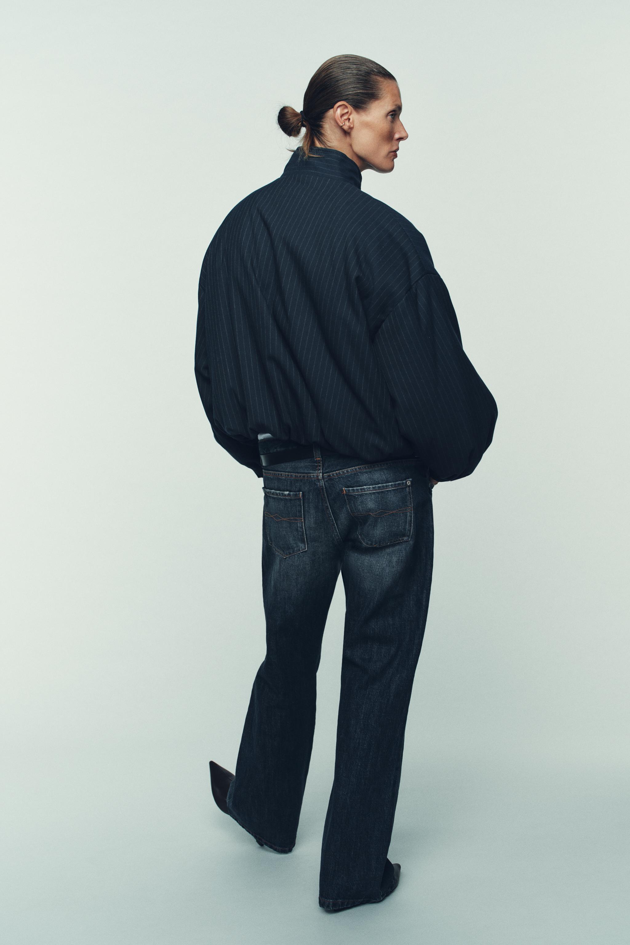 TB ネイビー ボンバージャケット 袖ストライプ ストライプ ボンバージャケット - ネイビーブルー/ホワイト | ZARA