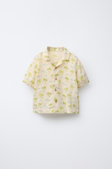 PALM TREE SHIRT - GREENISH by Zara - Image 0