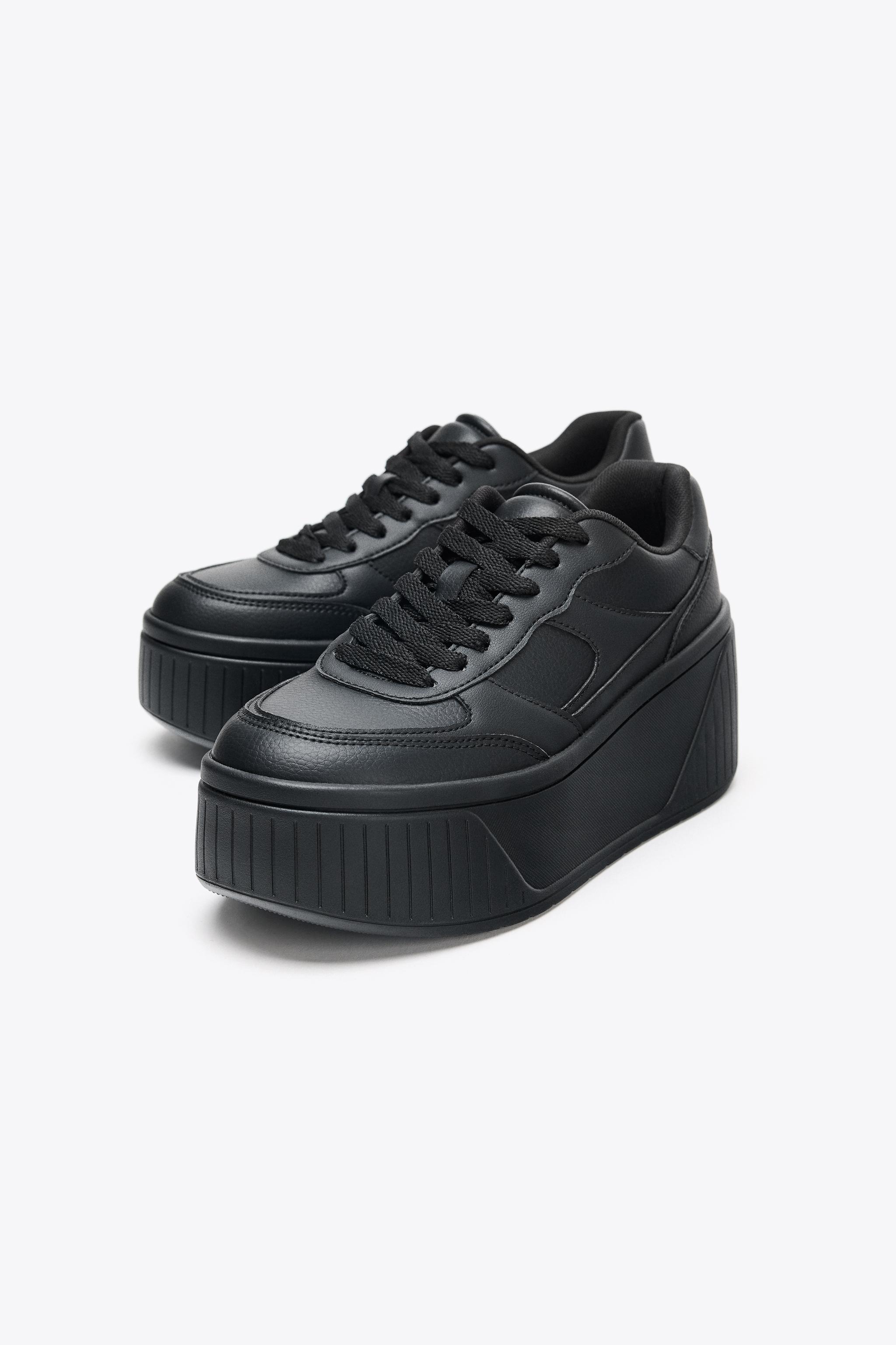 プラットフォームスニーカー - ブラック | ZARA Japan / 日本