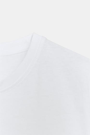 RUSTIC COTTON T-SHIRT - White by Zara - Image 6