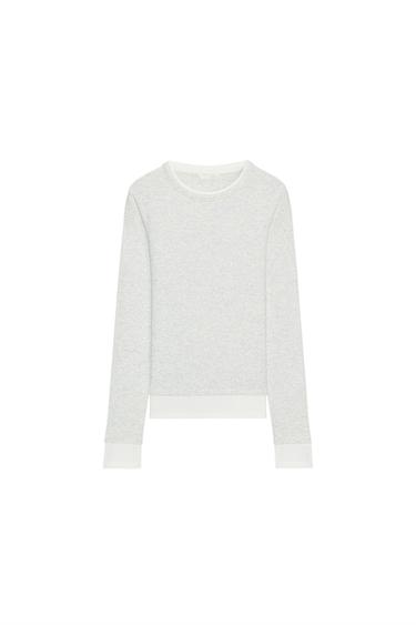 MOCK LAYER CONTRAST T-SHIRT - Grey marl by Zara