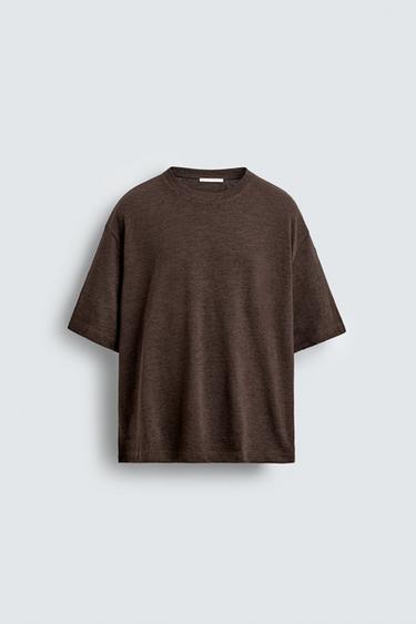 CAMISETA OVERSIZE FIT - Marrón / Topo de Zara