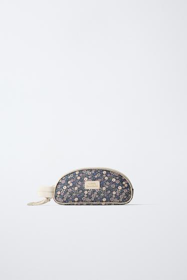 ESTUCHE ESCOLAR FLORES - Azul de Zara
