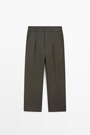 Flowing pants with darts — Khaki 1
