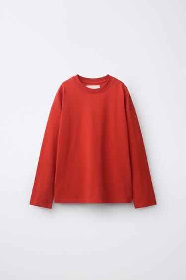 PLAIN T-SHIRT - Red by Zara
