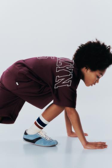 CAMISETA FELPA JOGGING - Burgundy de Zara