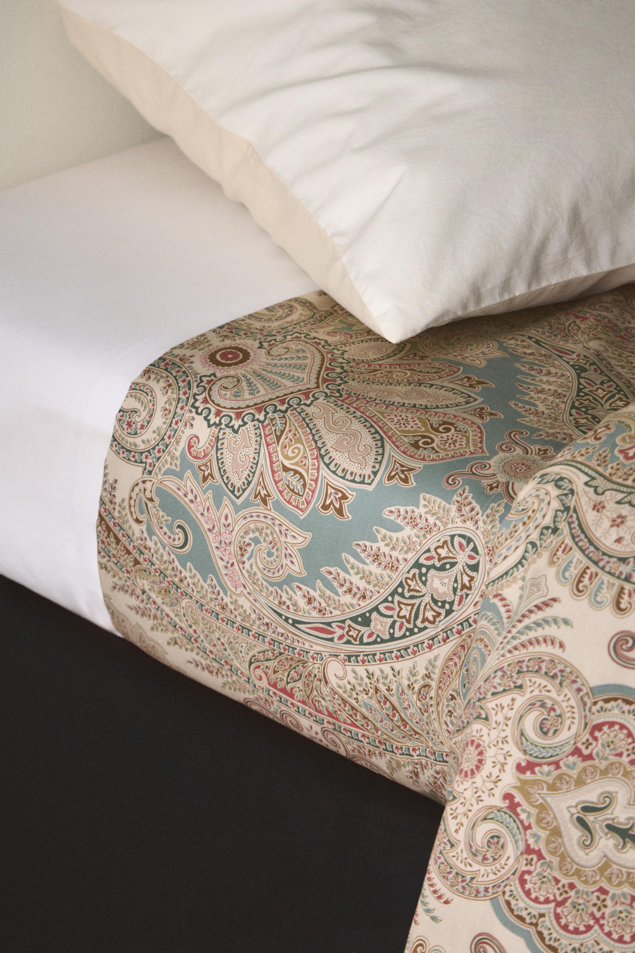PAISLEY SATEEN FLAT SHEET - Ecru | ZARA United States