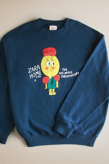 LIMONCELLA X THE ANIMALS OBSERVATORY SWEATSHIRT (ADULT) - Blue by Zara - Image 4
