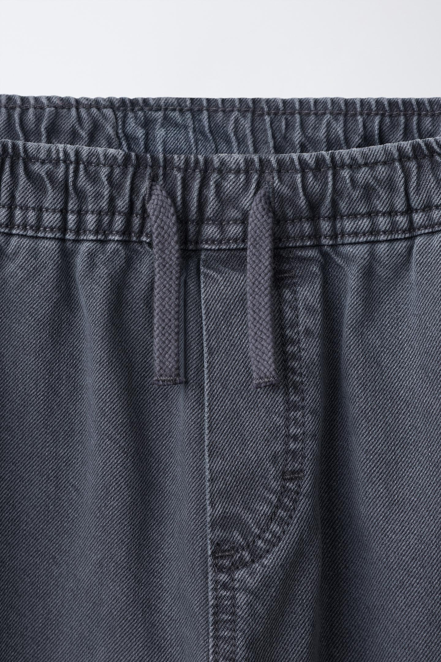 Детские брюки Zara Flowy Cargo, цвет: Синий — фото 3