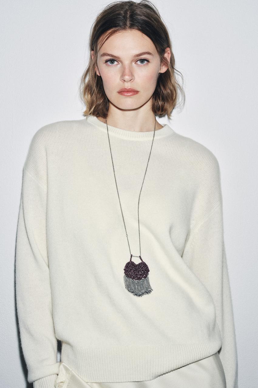 100% CASHMERE LONG SLEEVE SWEATER