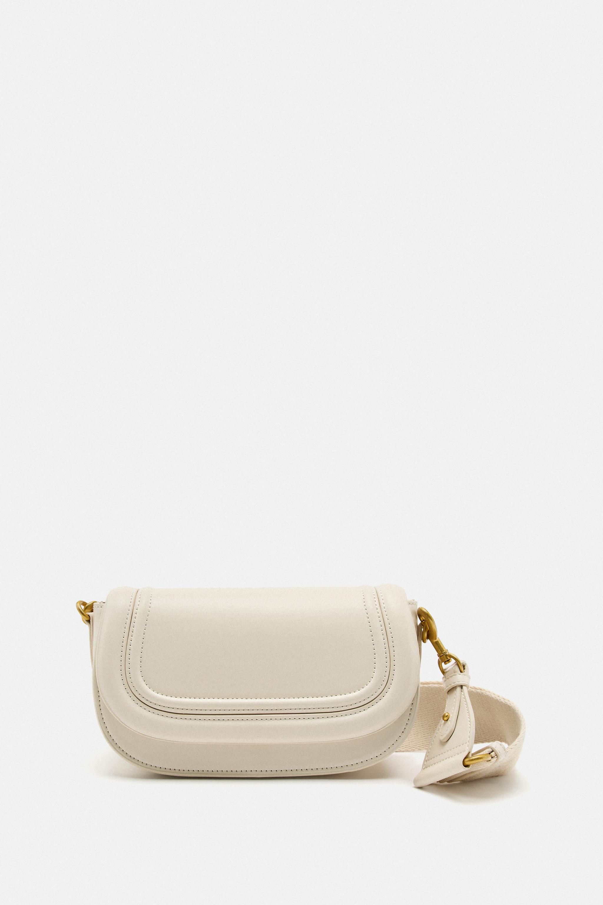 Zara GENUINE outlet LEATHER crossbody mini bag