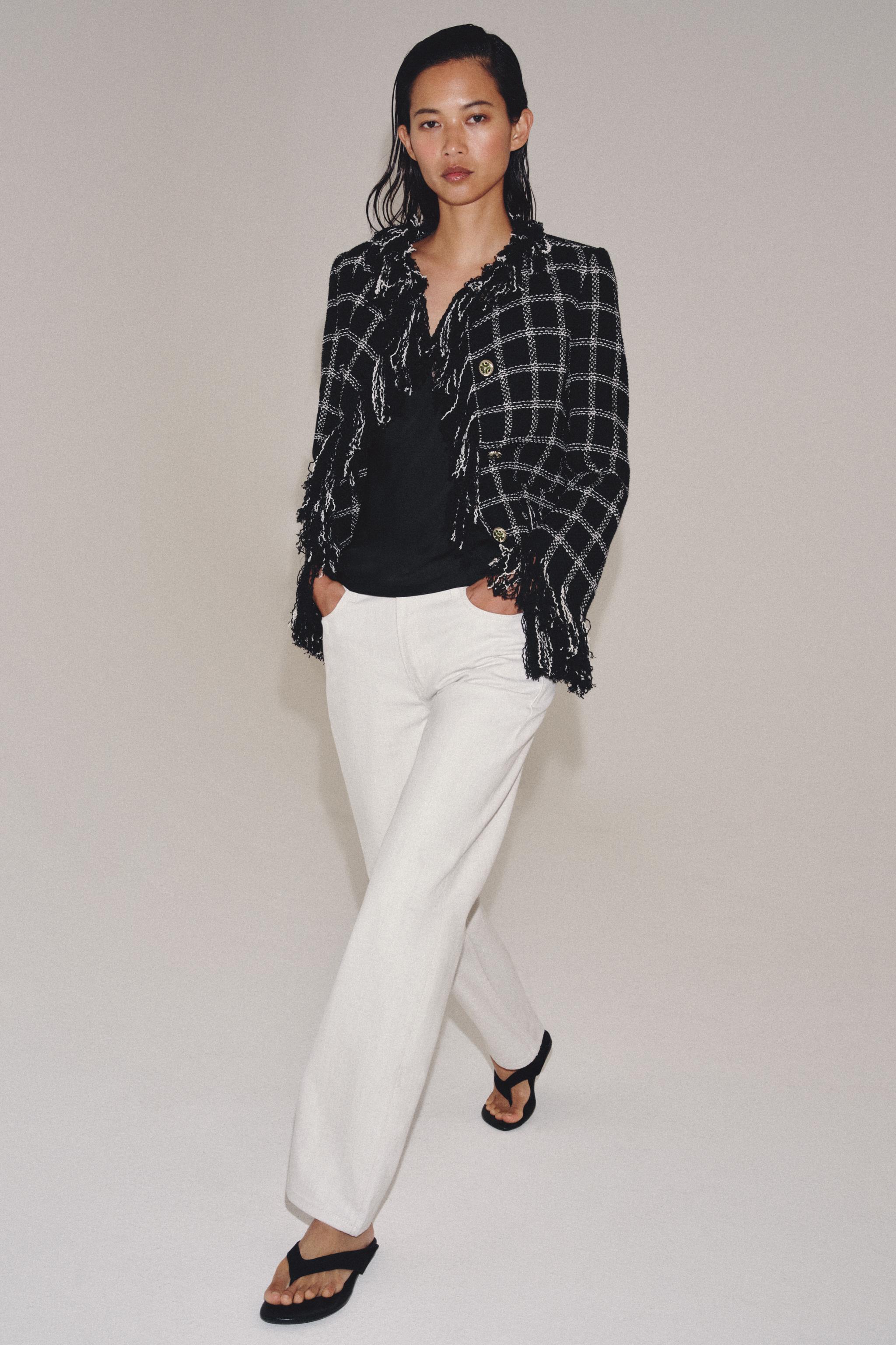 ZW COLLECTION MID-RISE STRAIGHT LEG JEANS