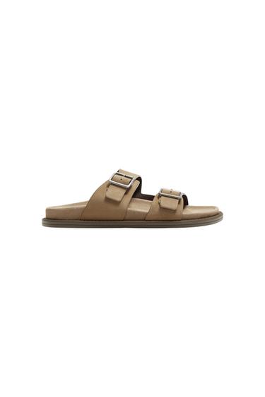 TWO STRAP SUEDE SANDALS