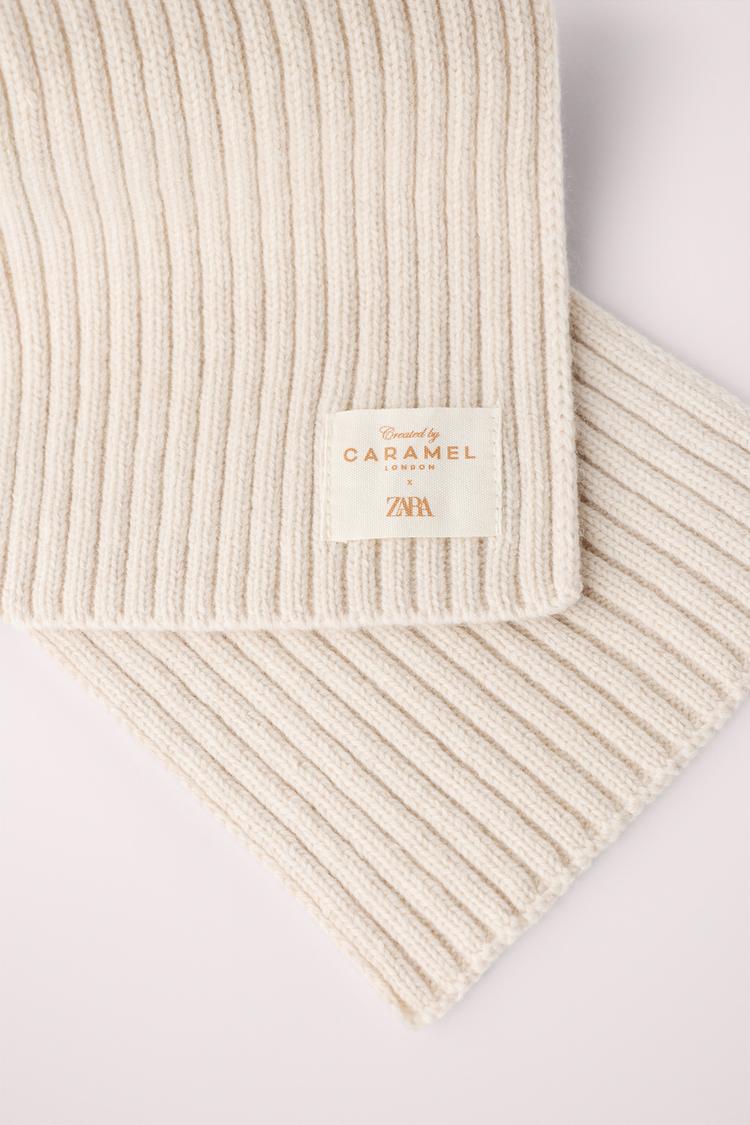 Bufanda canalé 100% lana created by caramel london x zara