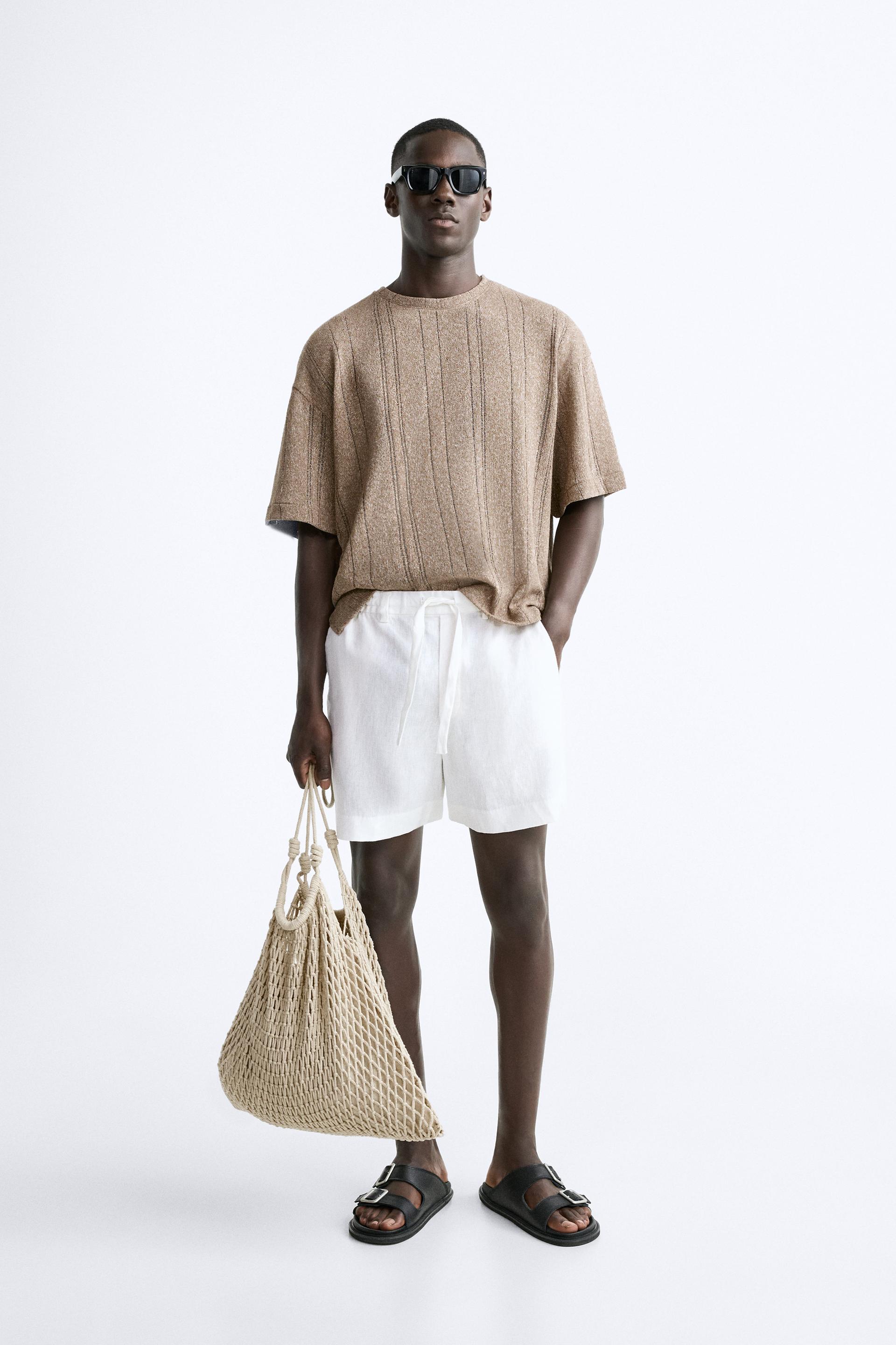 JACQUARD T-SHIRT - Dark tan | ZARA Canada