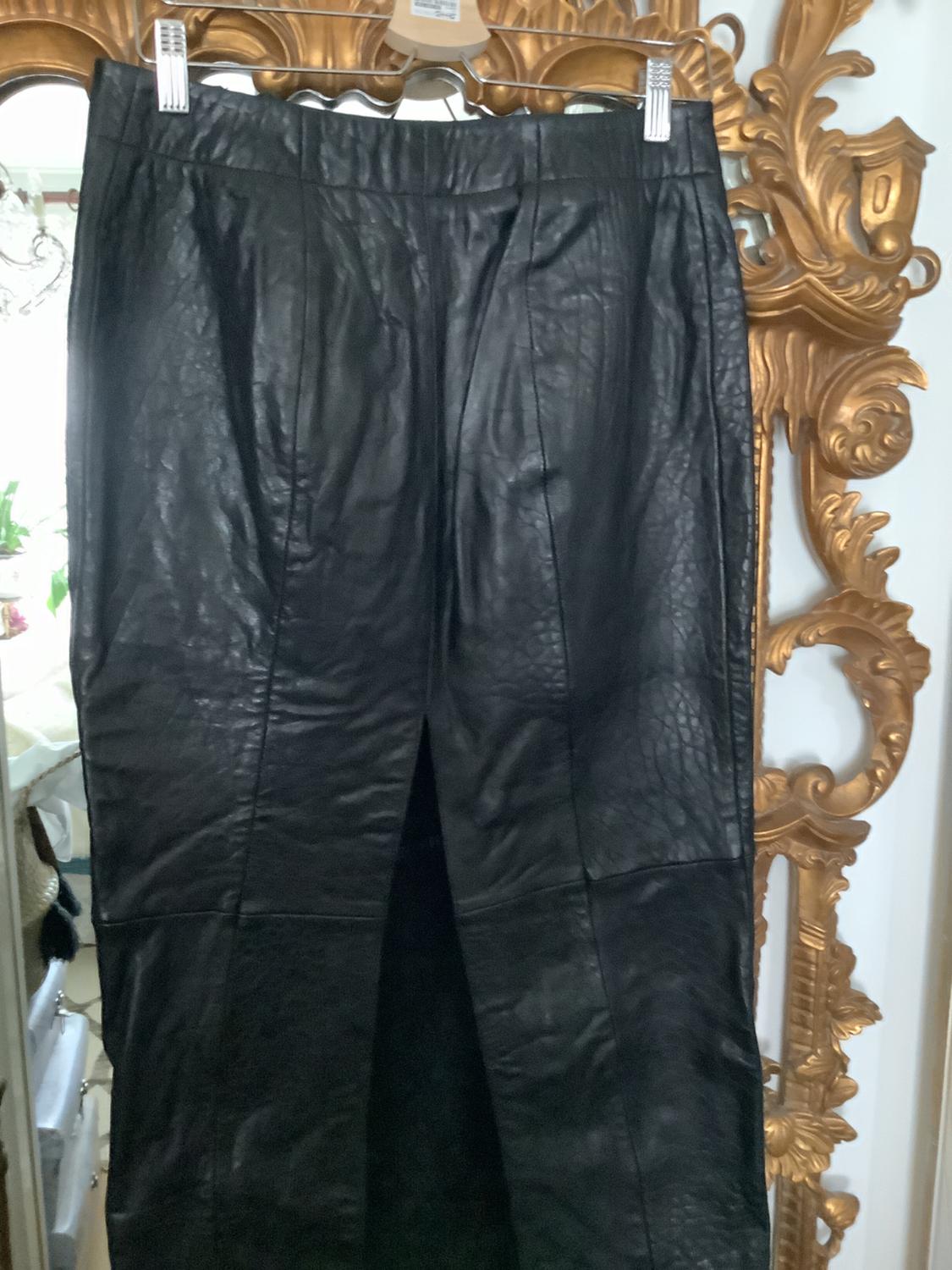 ZW COLLECTION LEATHER SKIRT WITH ZIPS - Image 3