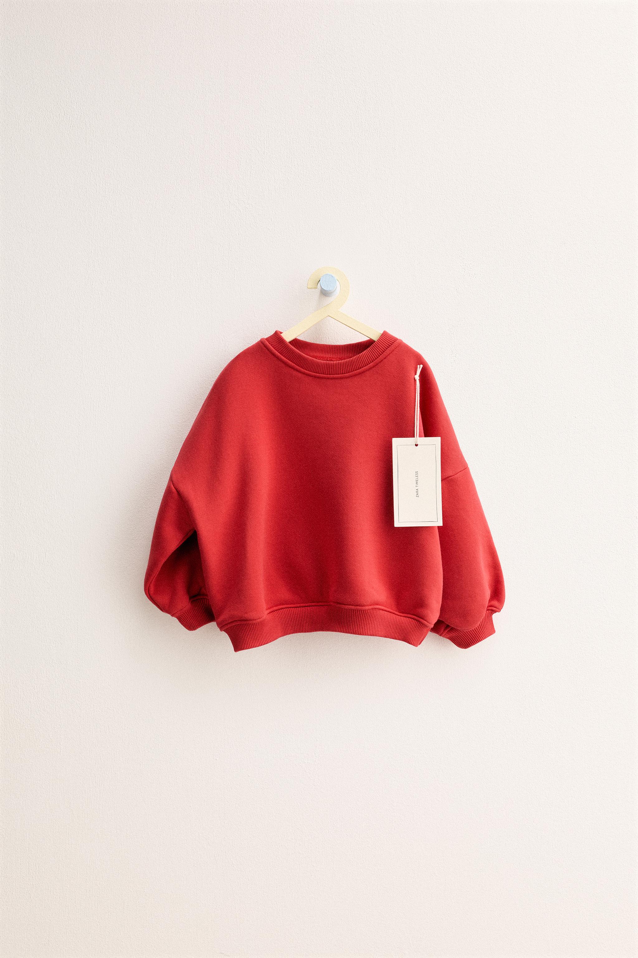 ZARA TIMELESS - PLAIN SWEATSHIRT - Red | ZARA Canada