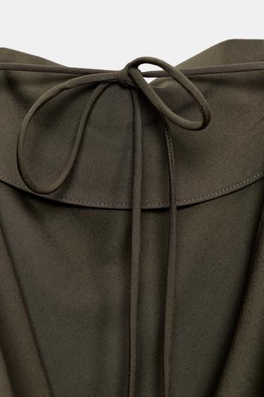 ZW COLLECTION SHORT SLEEVE FLOWING TOP - Brown / Taupe by Zara - Image 4