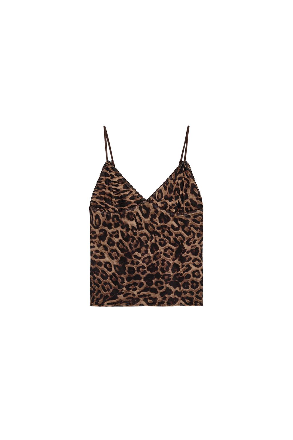 ANIMAL PRINT TULLE TOP - image 3