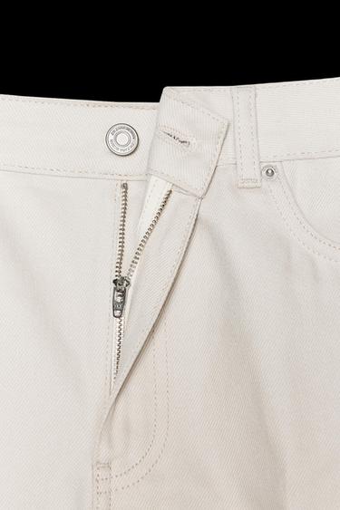 JEANS ZW COLLECTION TAPERED TIRO MEDIO - Crudo de Zara