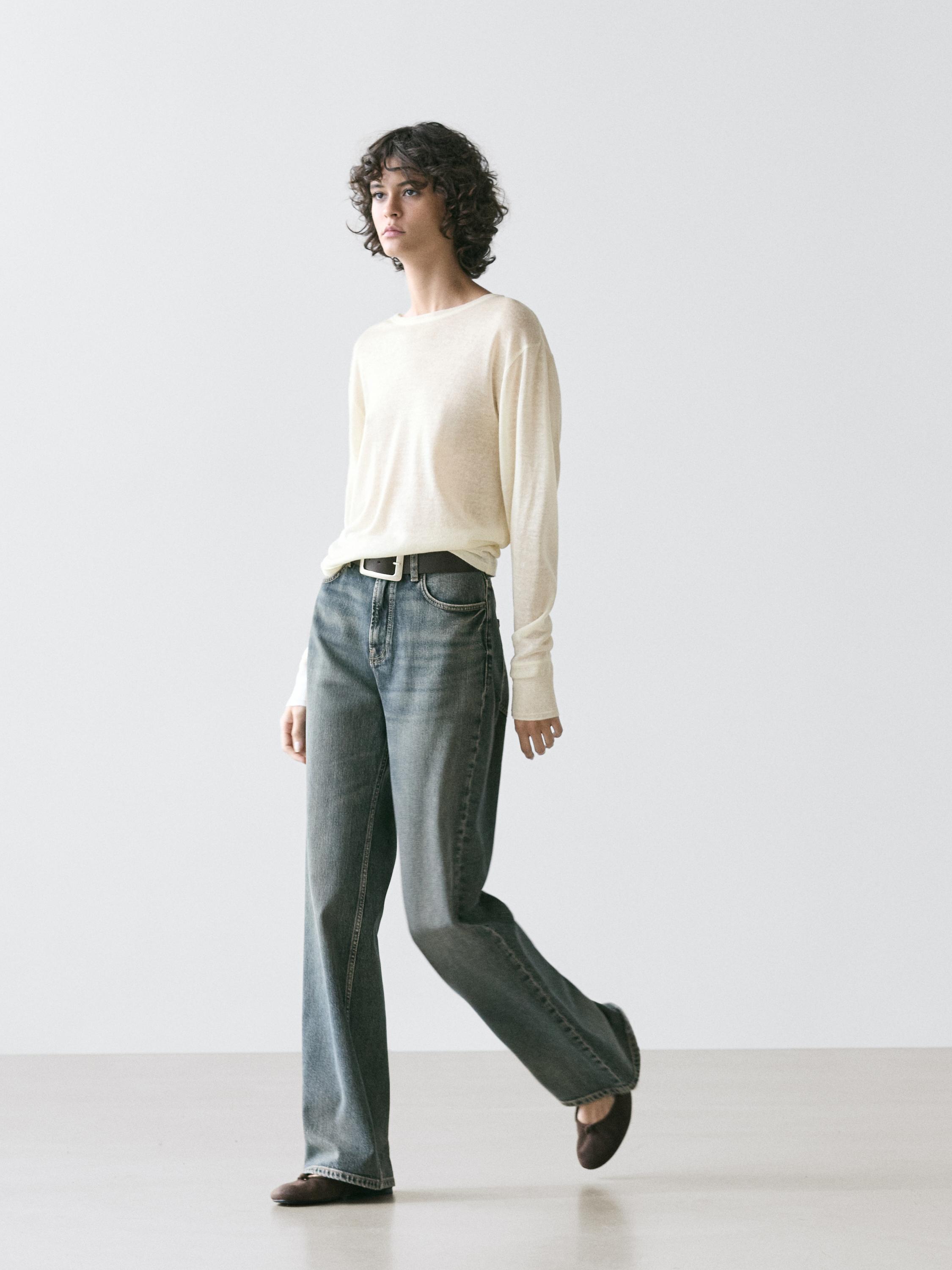 Lightweight wool linen blend T-shirt