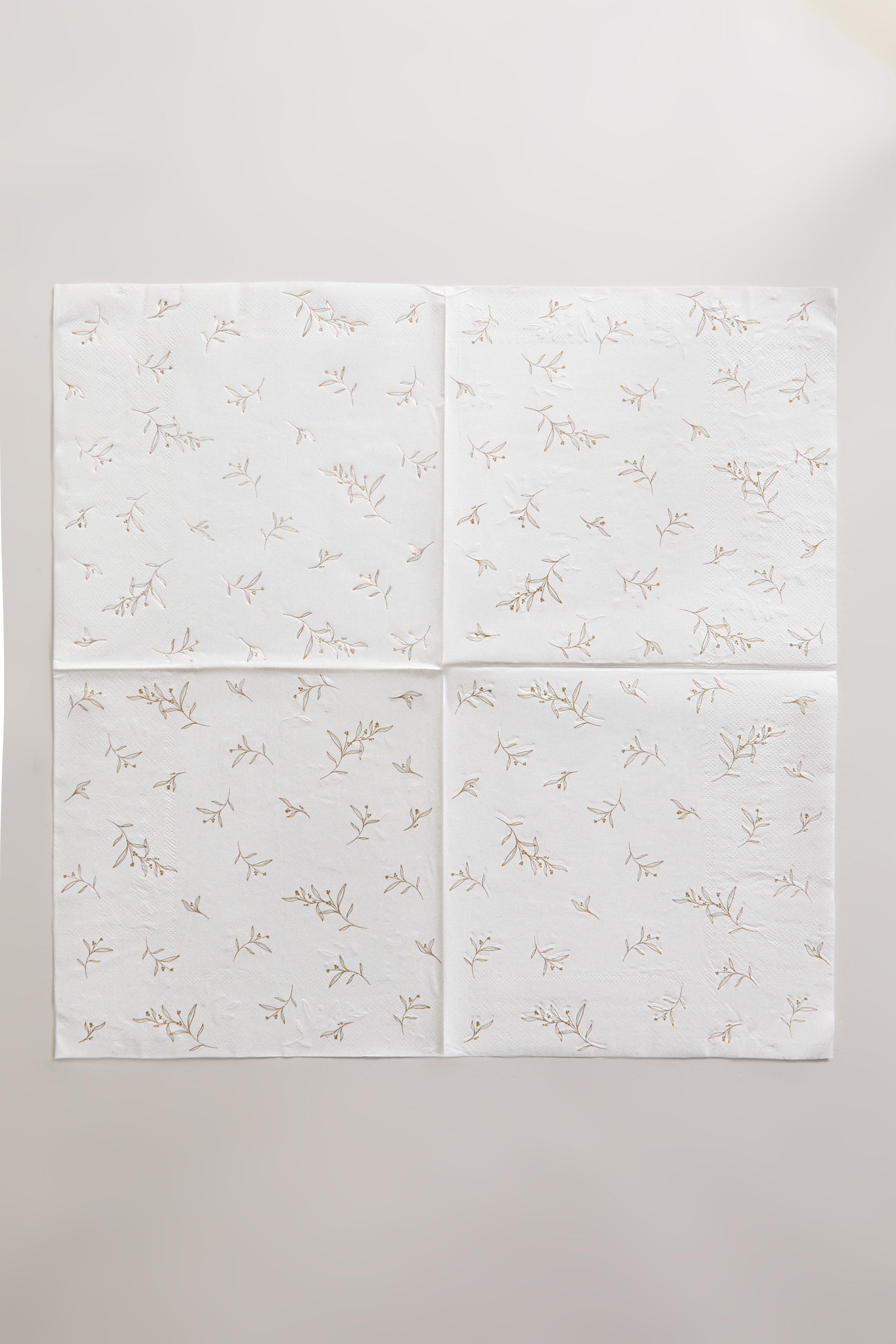 SET OF CHRISTMAS BRANCH PAPER NAPKINS (SET OF 20)
