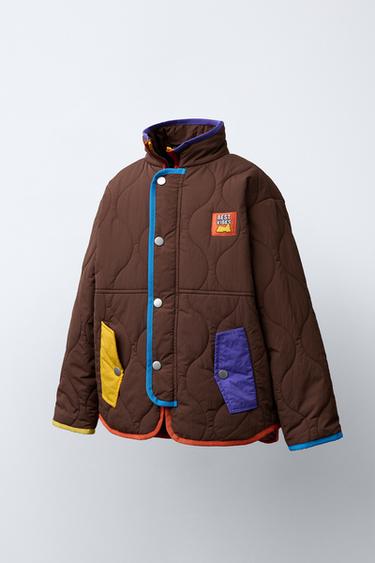 JACKET WITH CONTRAST DETAILS - Brown by Zara - Image 1