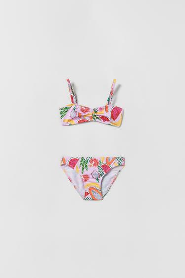 Zara KIDS/ TROPICAL PRINT BIKINI SET - Pink - Image 0