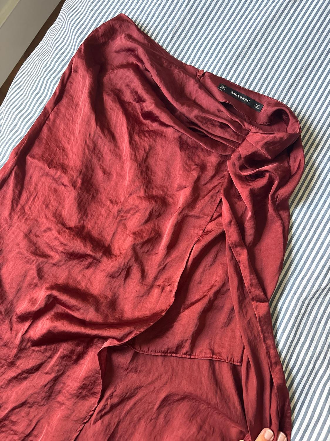 SATIN SKIRT WITH SLIT - Image 2