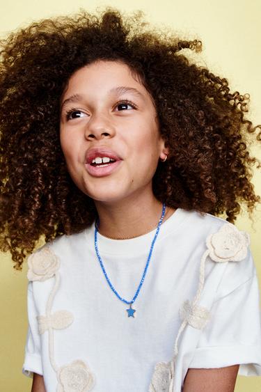 FLORAL CROCHET T-SHIRT - White by Zara