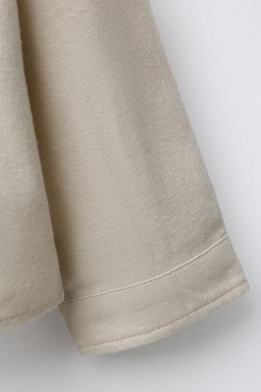 CHEMISE POCHE À CARREAUX - Écru de Zara - Image 3