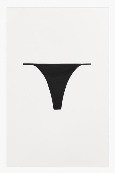 TANGA CON VISCOSA - Negro de Zara