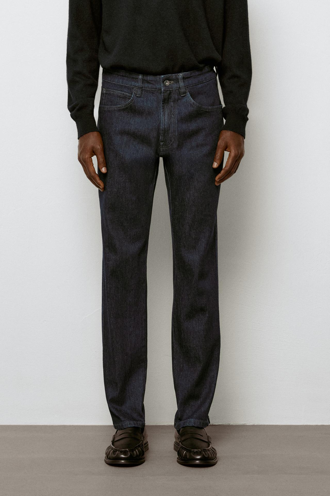 Tapered fit jeans — Navy blue