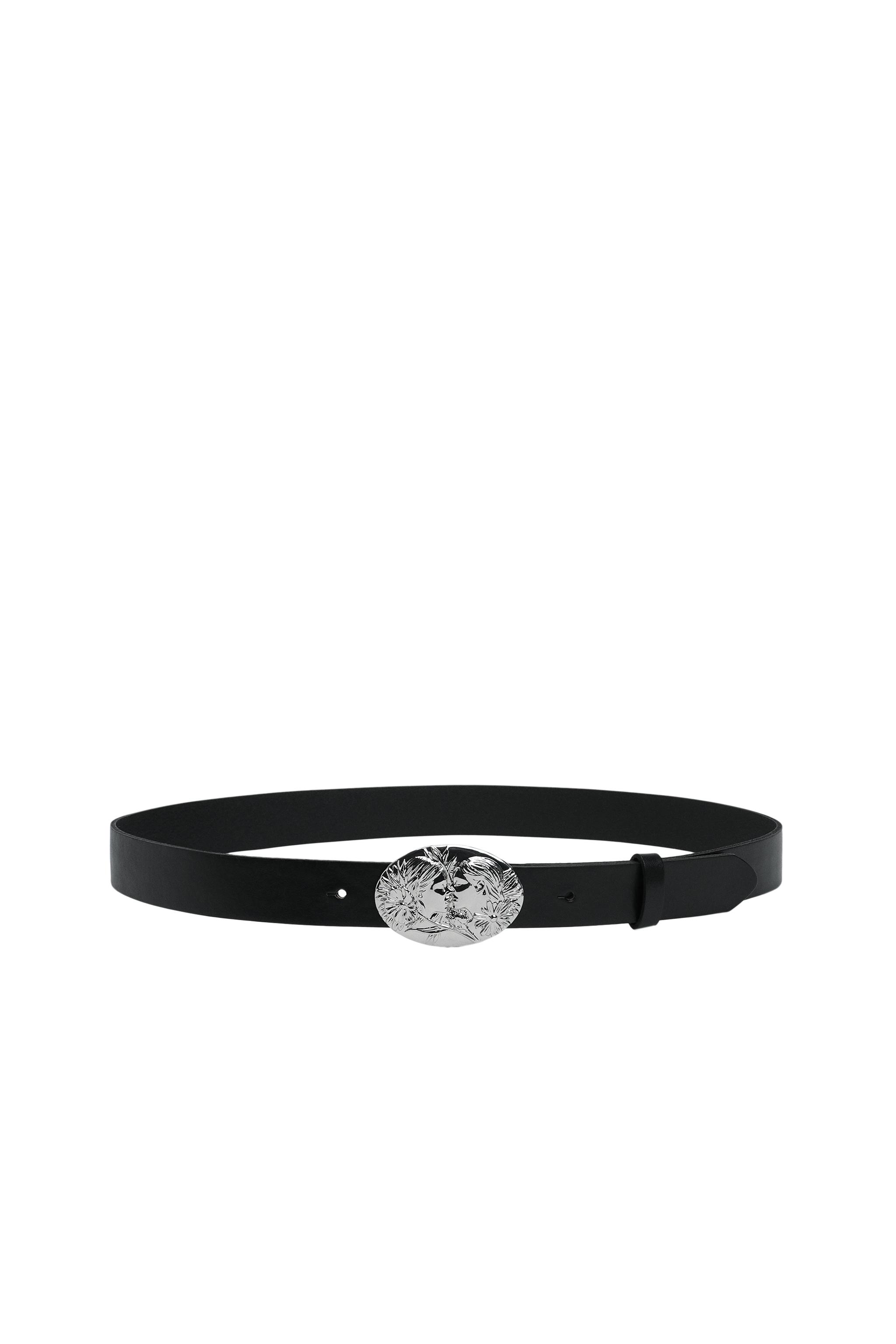 CEINTURE CUIR 100% BOUCLE OVALE PLAQUE