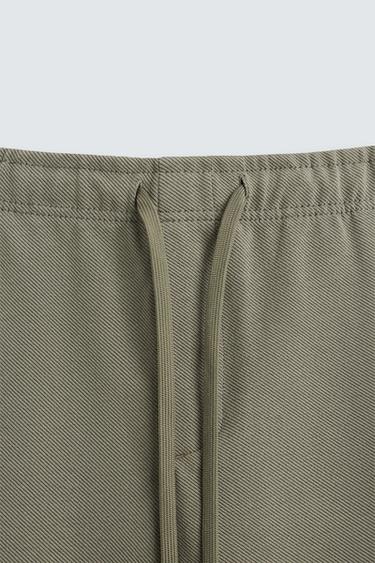 PANTALON AVEC TAILLE STYLE JOGGING CONFORT - Kaki clair de Zara - Image 7