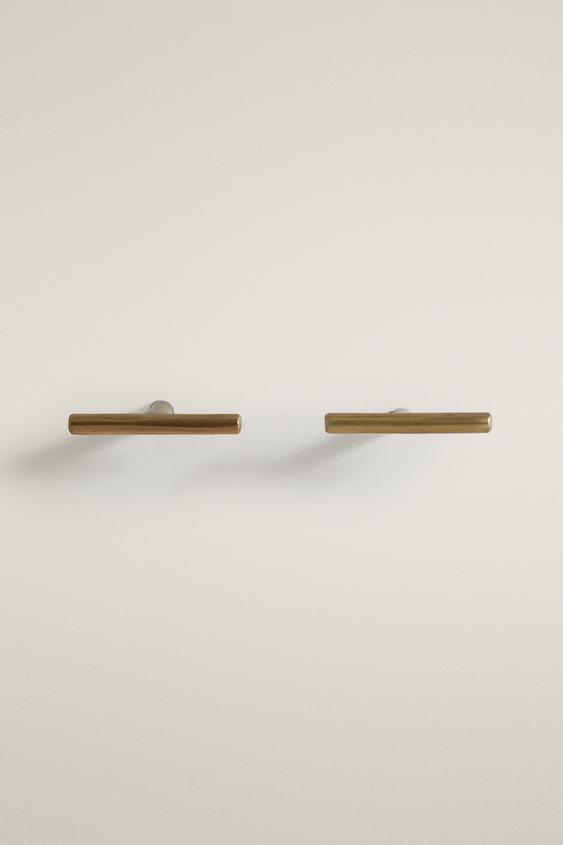 PACK OF METAL DOOR KNOBS (PACK OF 2) - Golden by Zara - Image 0
