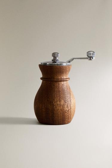 WOODEN PEPPER MILL WITH STEEL LID - Light beige by Zara