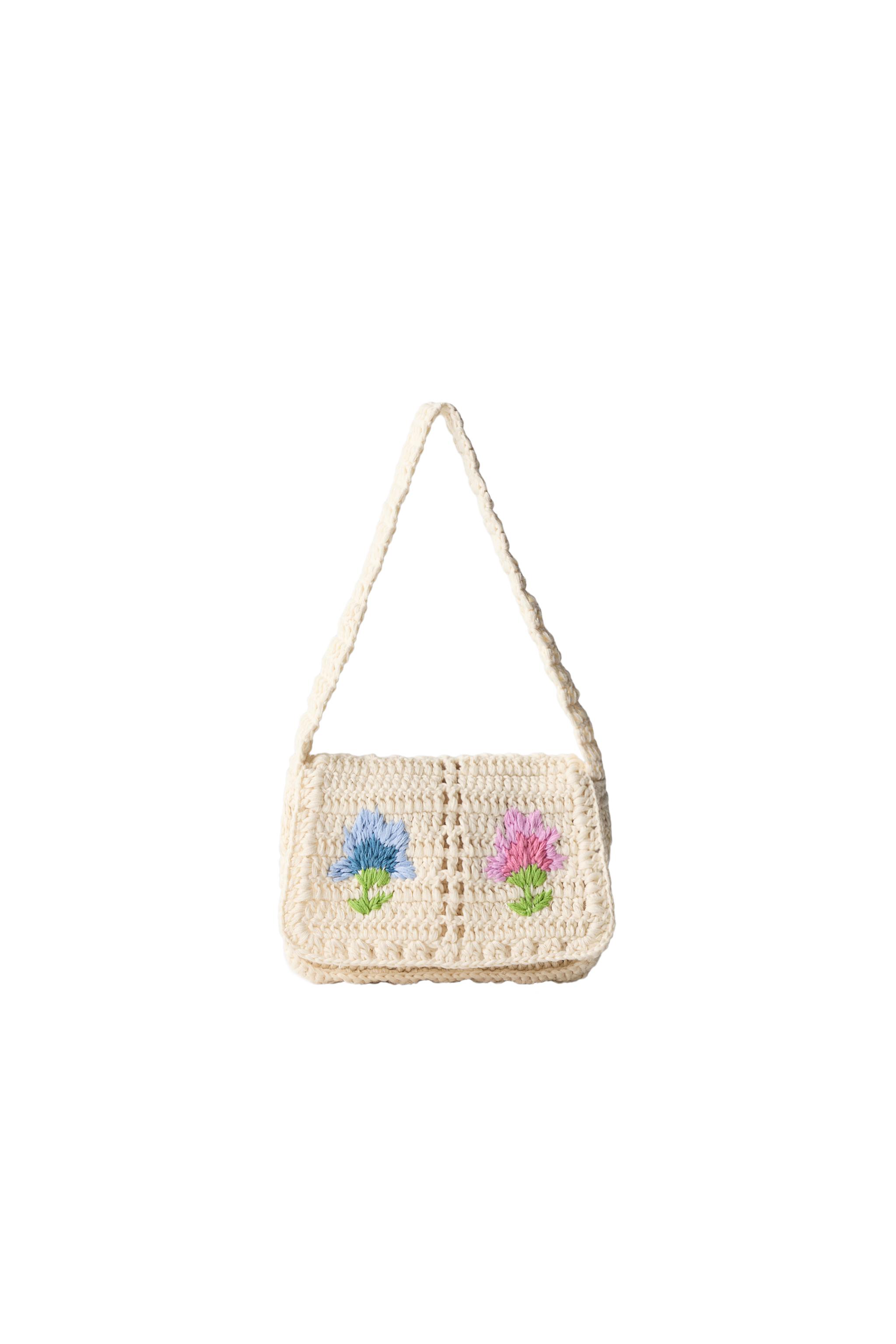 クロシェ編みフラワー クロスボディバッグ - エクリュ | ZARA Japan / 日本