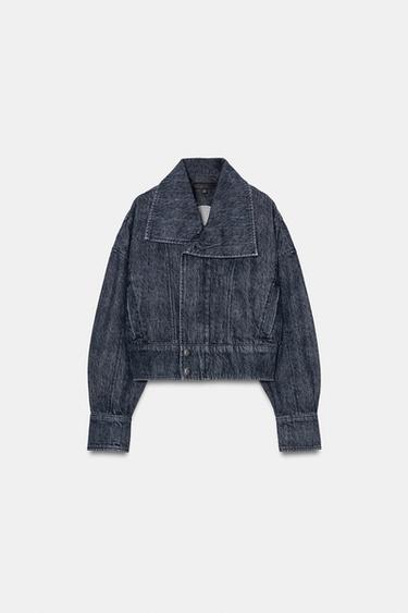 Z1975 CROPPED DENIM JACKET - blue/black by Zara - Image 8
